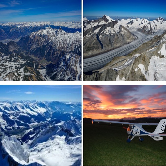 Rundflug über die Alpen vom Bodensee aus mit Start in Überlingen